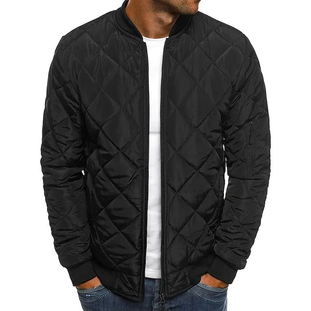 Men's Bomber Quilted Diamond Padded Jacket