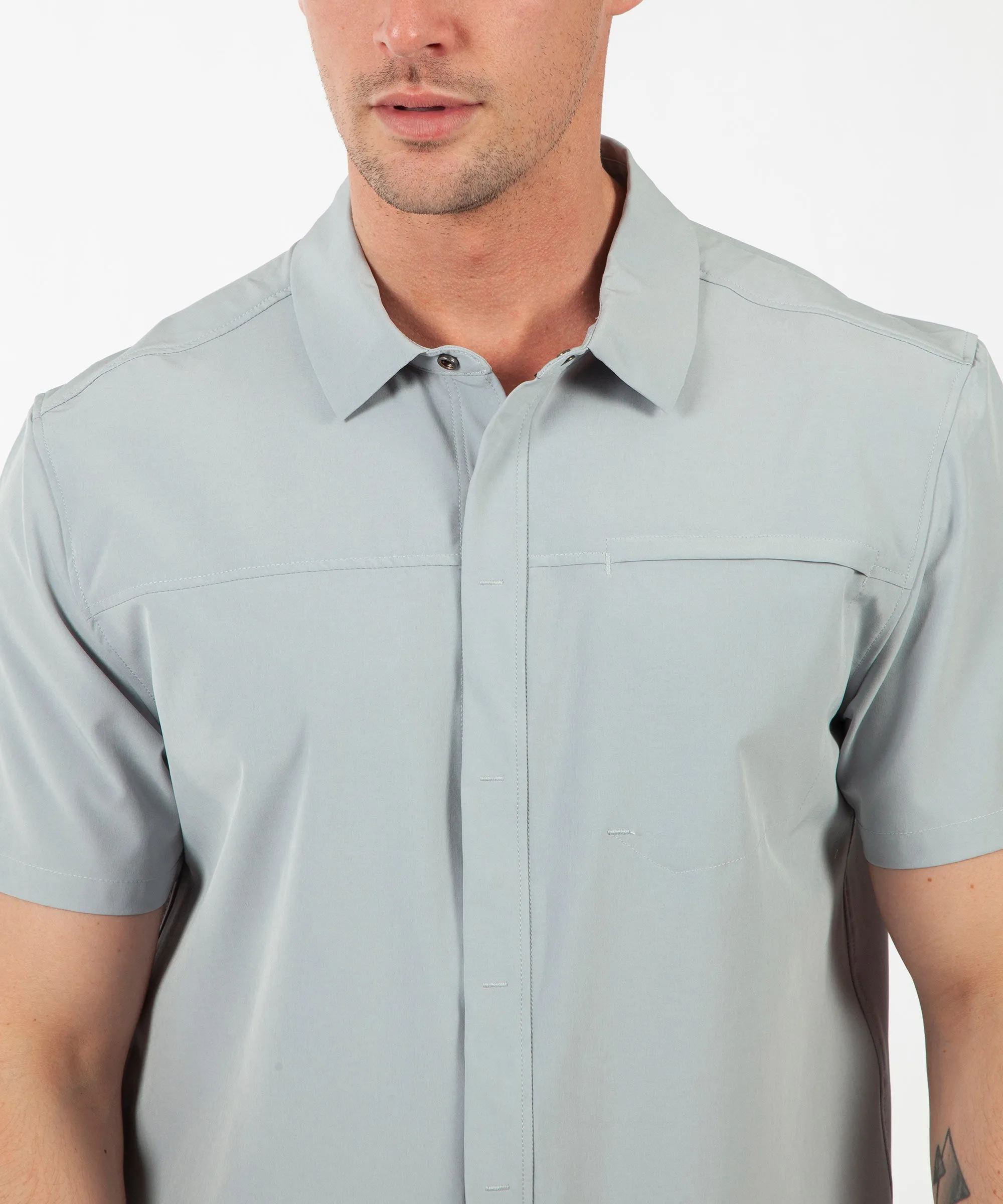 Men's Duncan Woven Snap-Front Short Sleeve Shirt