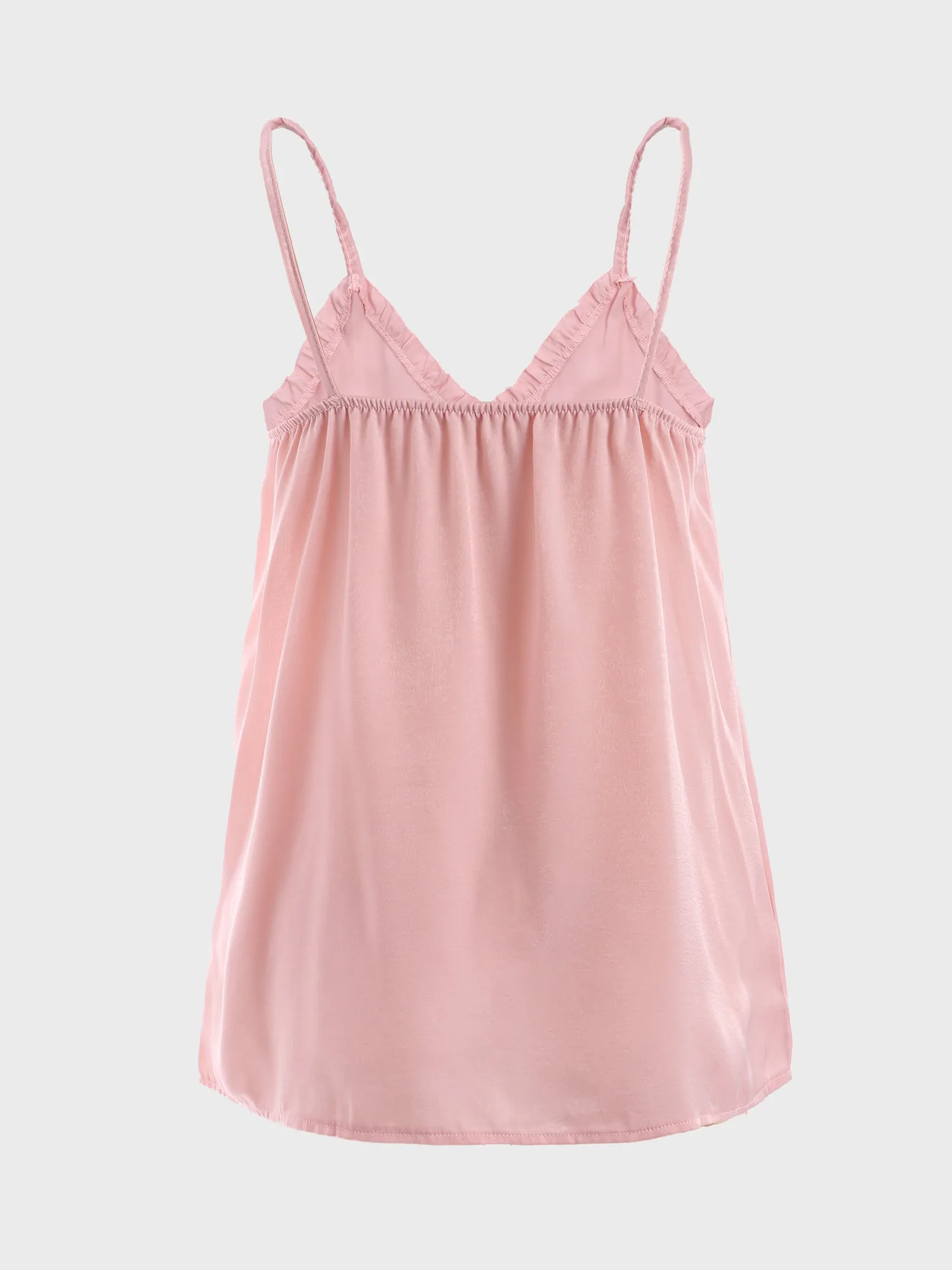 Midsize Glamour Ruffle Silk Camisole Top