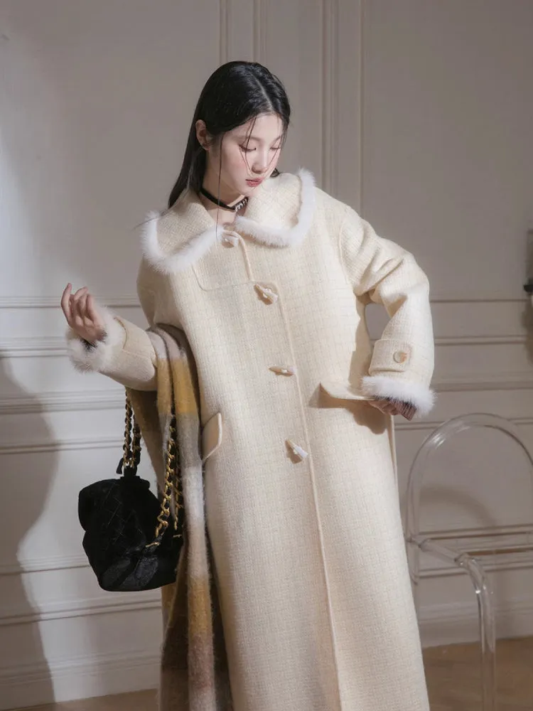 Mink long wool coat【s0000005834】