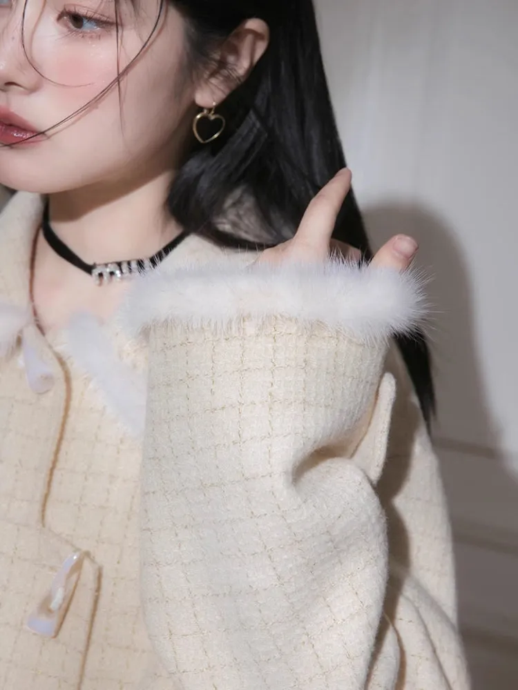 Mink long wool coat【s0000005834】