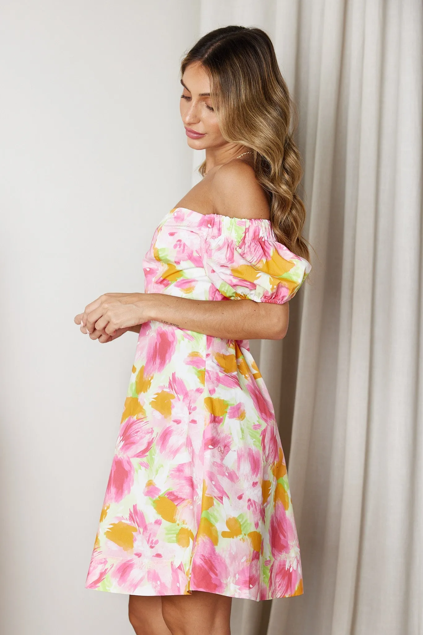 Nalissa Dress - Neon Floral