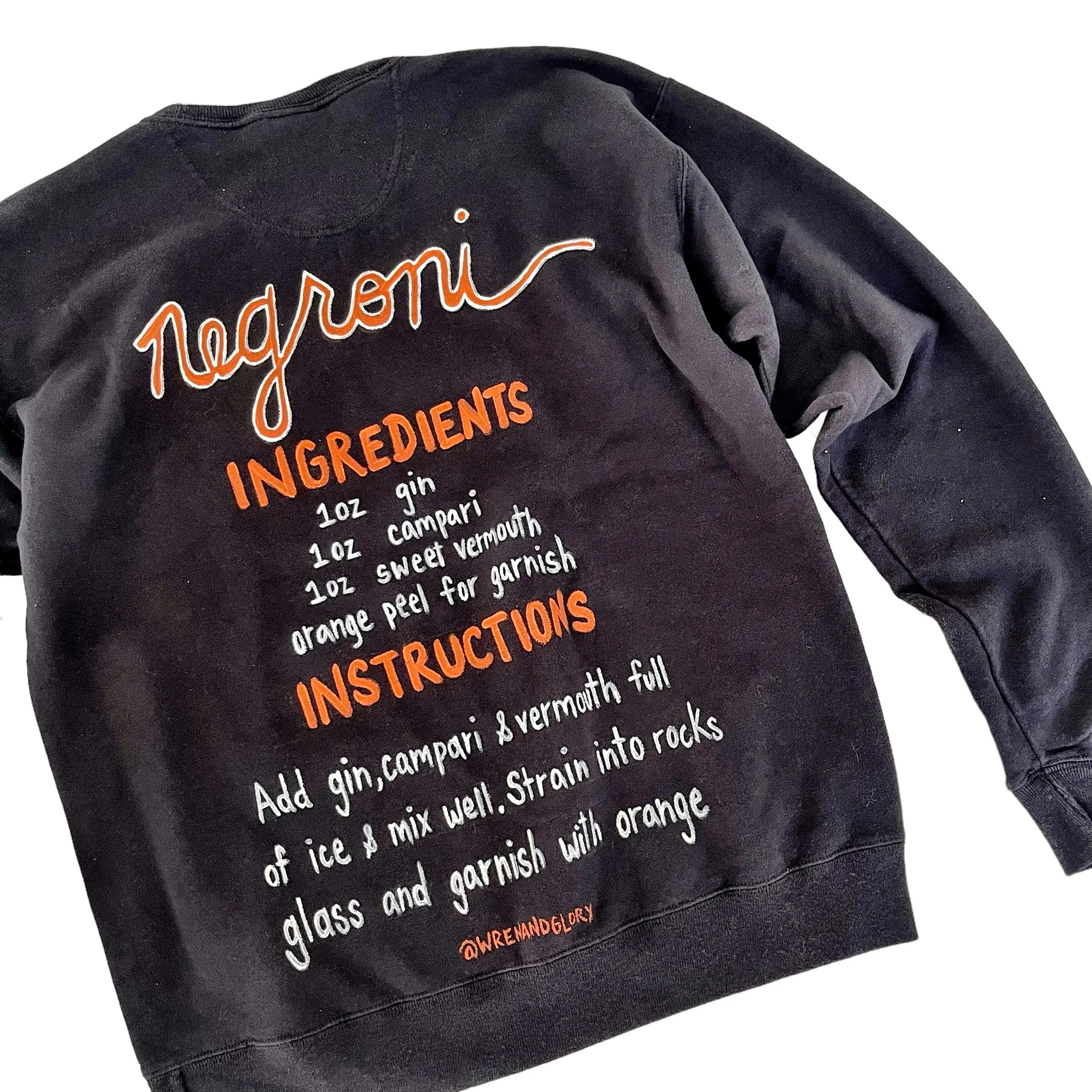 'Negroni Time' Painted Crewneck