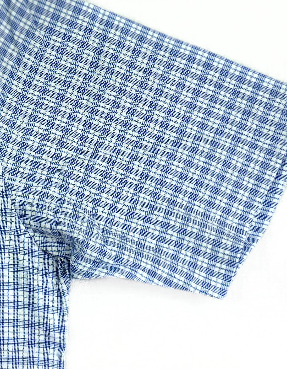 "McGraw" - Blue Plaid: FEATHERWEIGHT: Short Sleeve