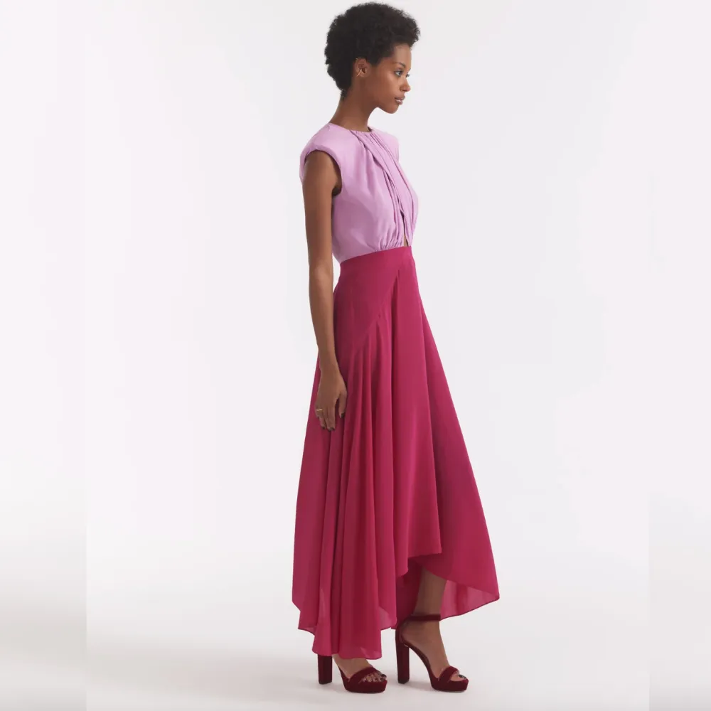 Saloni Divya Dress - Light Peony/Raspberry