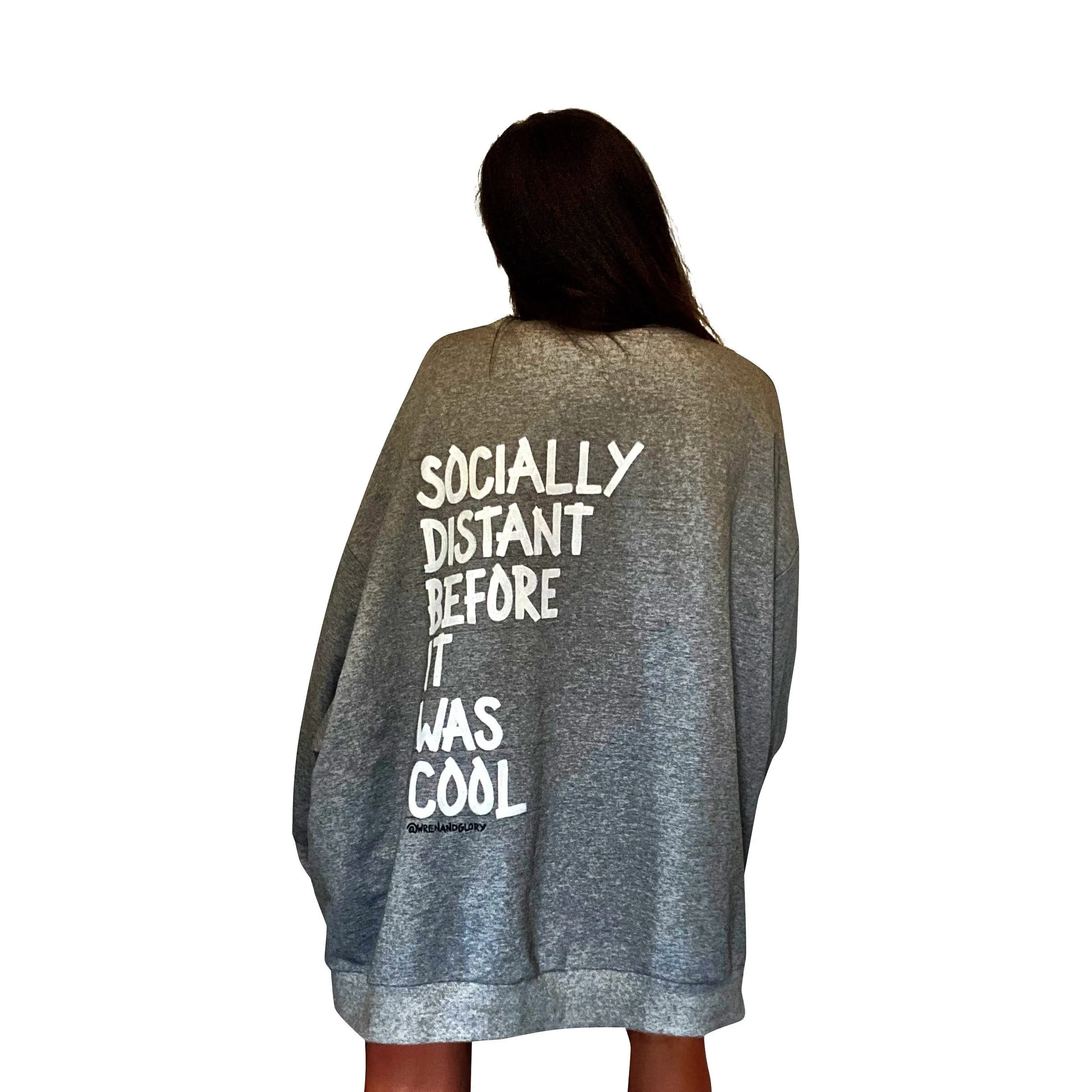 'Socially Distant' Painted Sweater