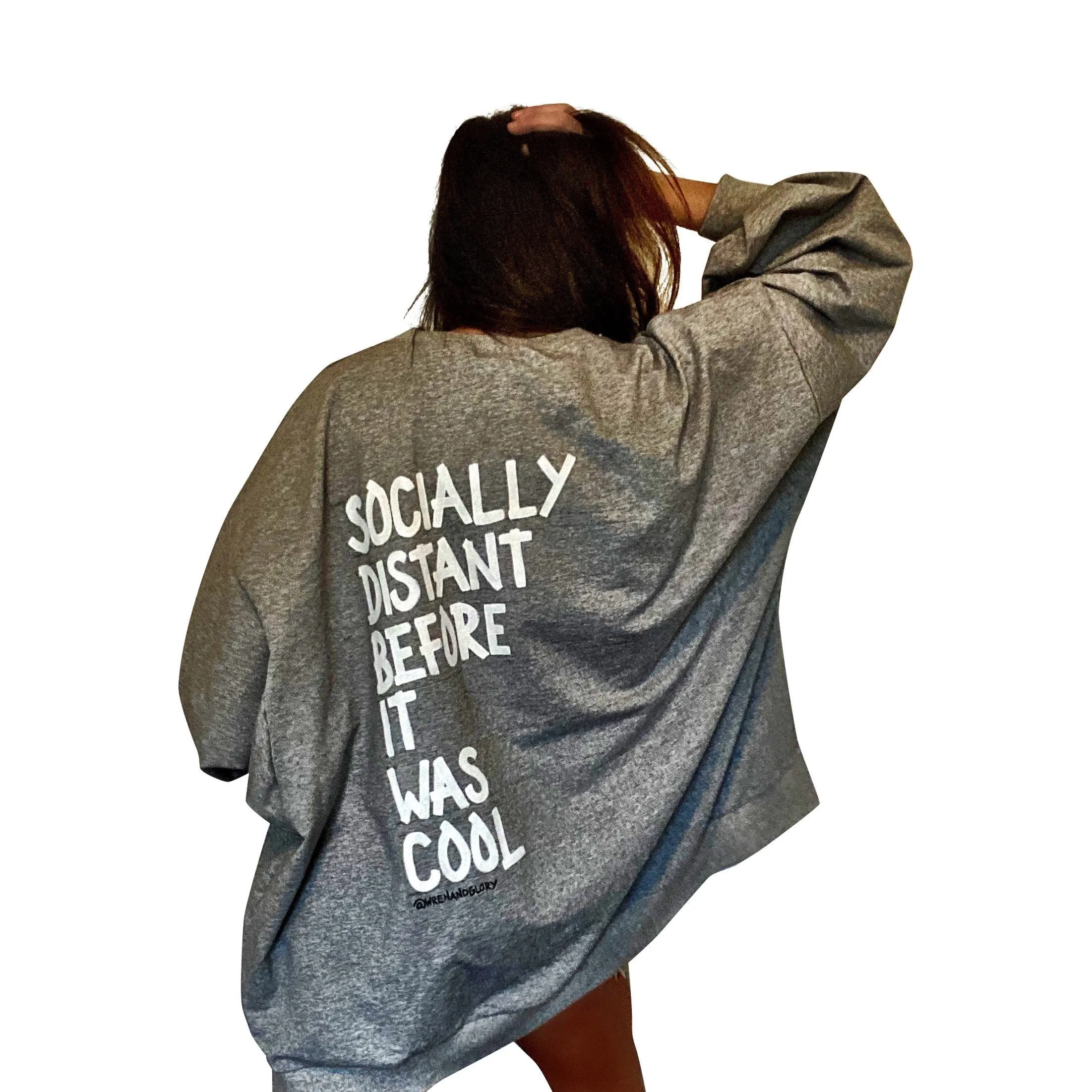 'Socially Distant' Painted Sweater