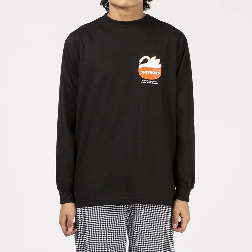 Sporadic Kiss Long Sleeve T-shirt / Black