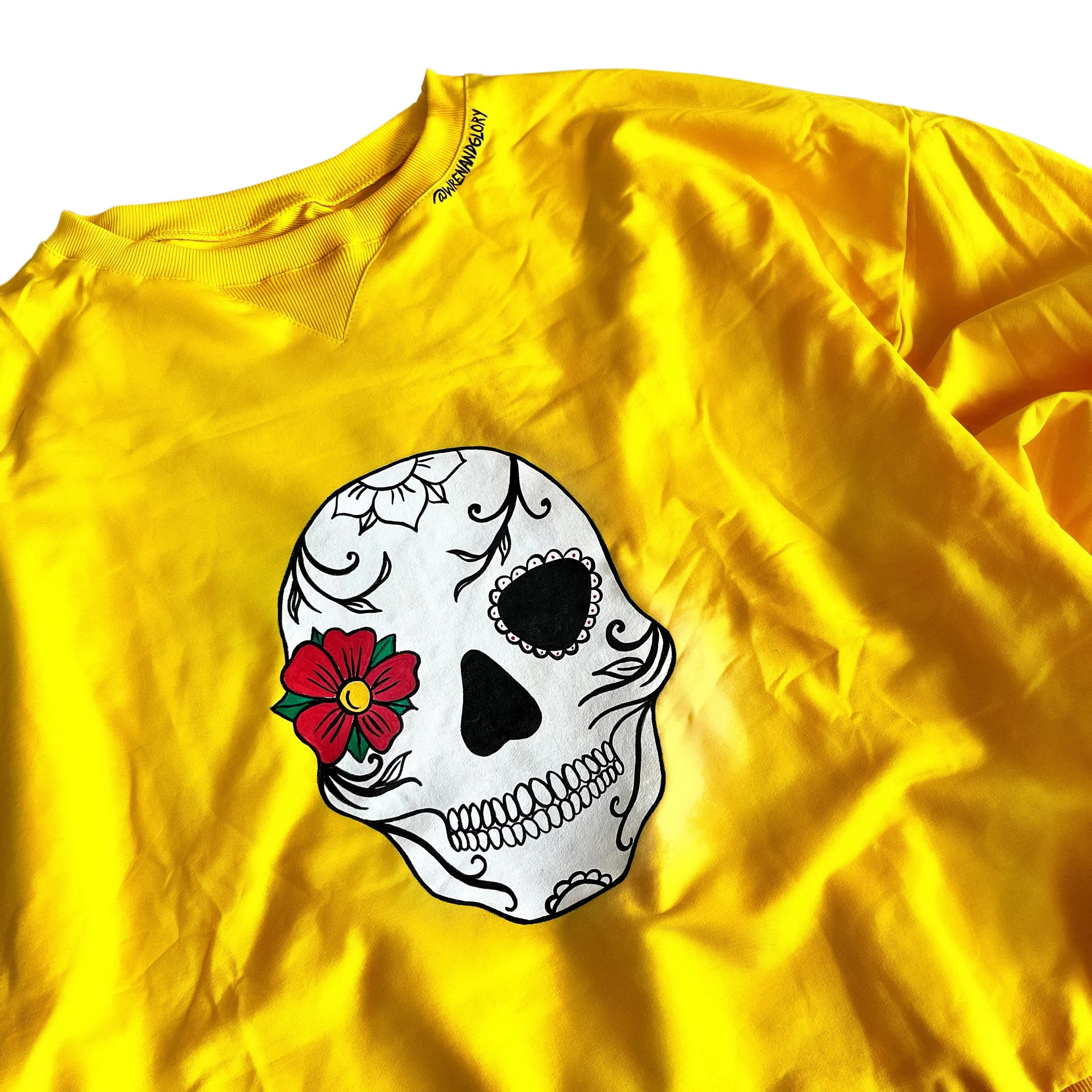 'SUGAR SKULL' PAINTED SWEATSHIRT