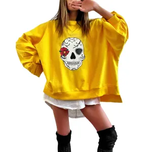 'SUGAR SKULL' PAINTED SWEATSHIRT