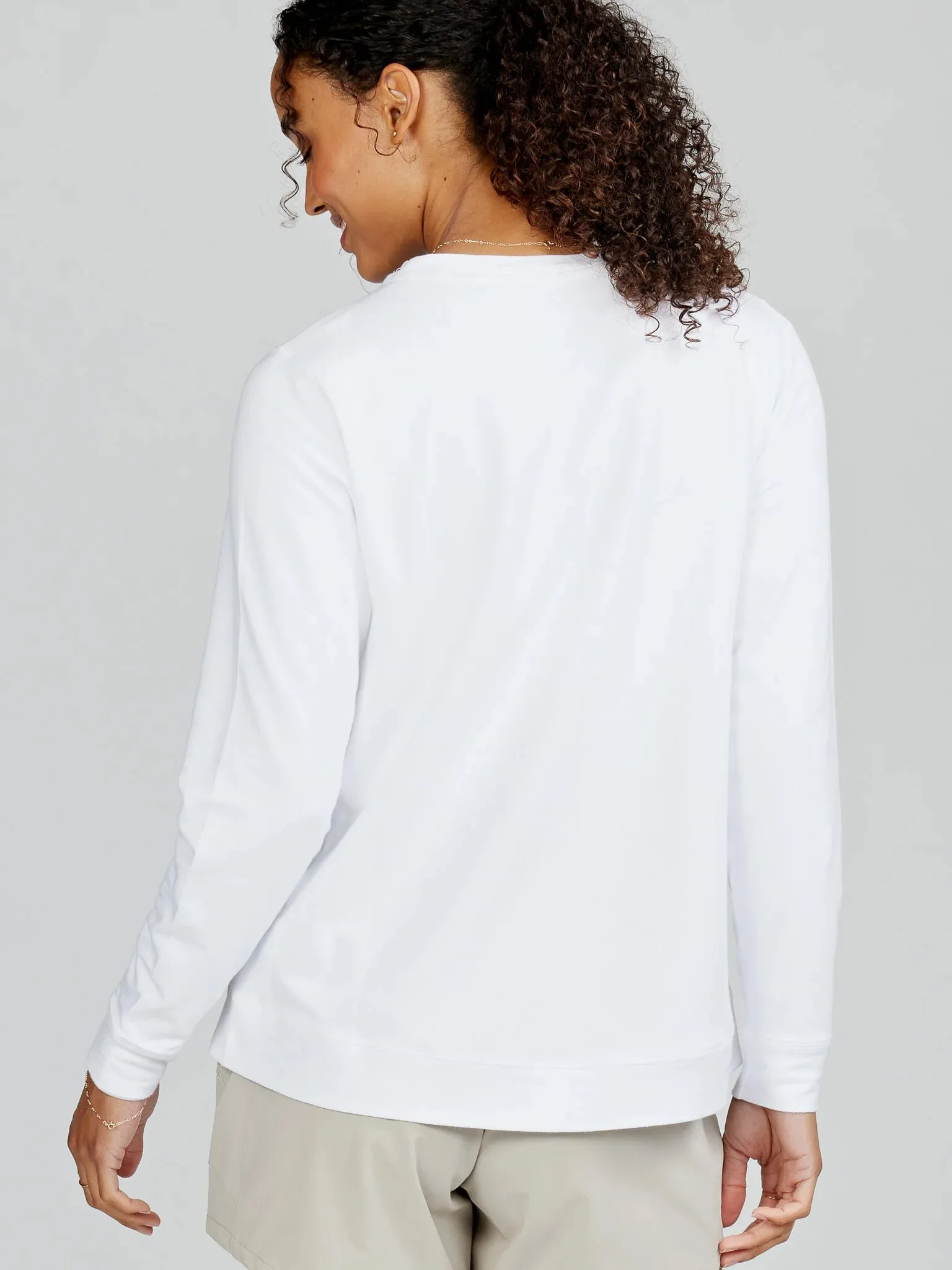 tasc Performance Women's Riverwalk Sweatshirt in White