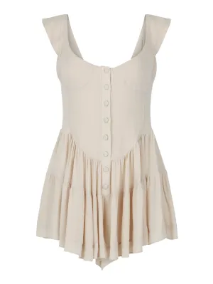 The Elisabeth Romper Dress - Ivory