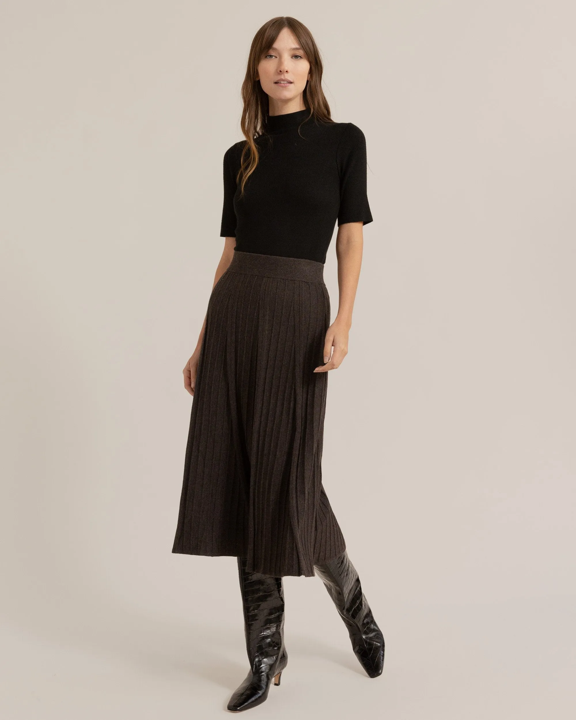 Tilda Pleated Midi Skirt