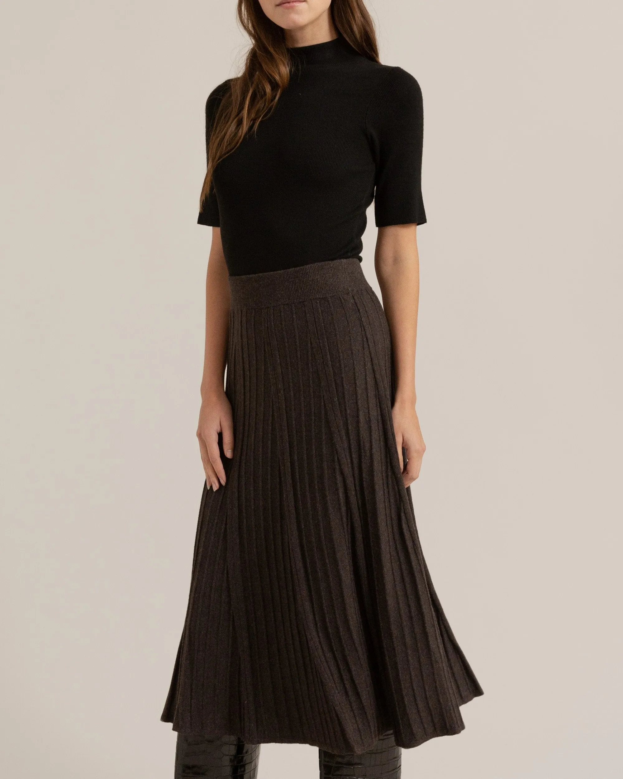 Tilda Pleated Midi Skirt