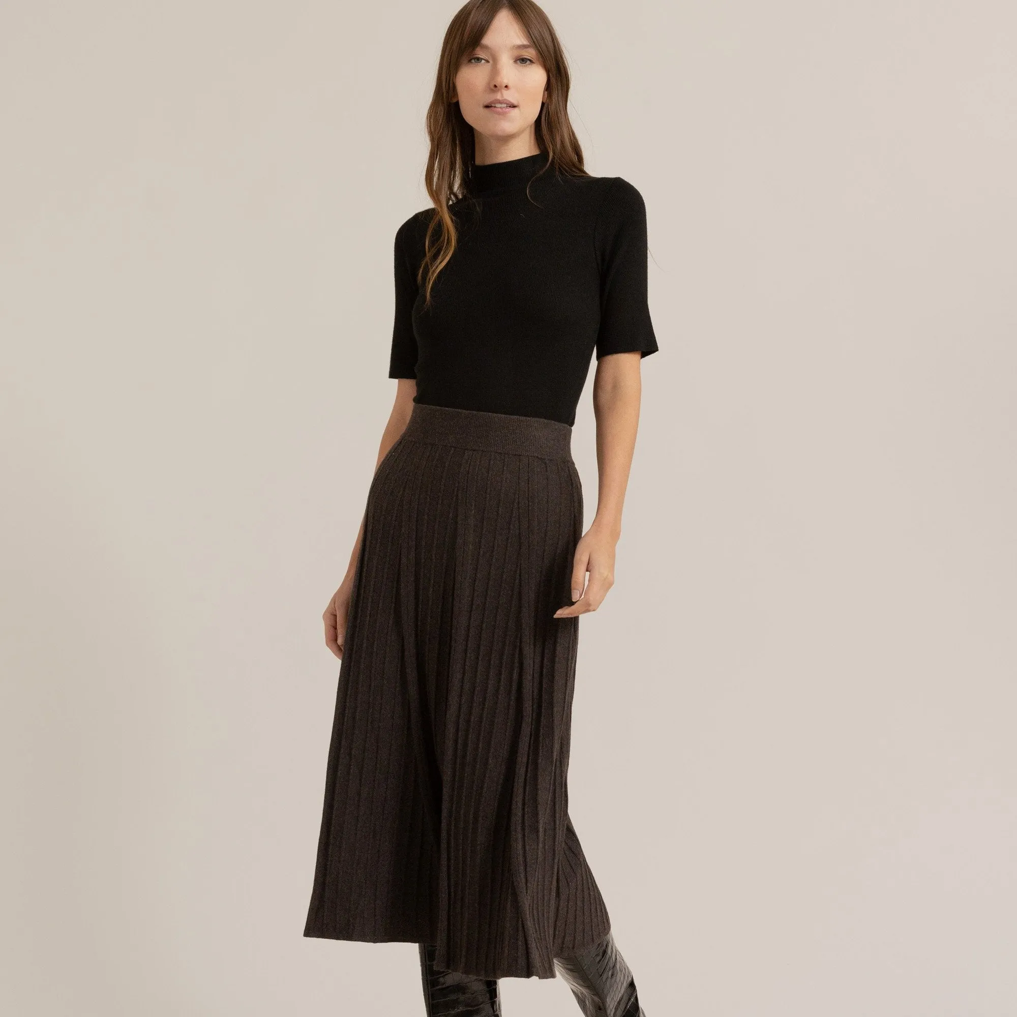 Tilda Pleated Midi Skirt