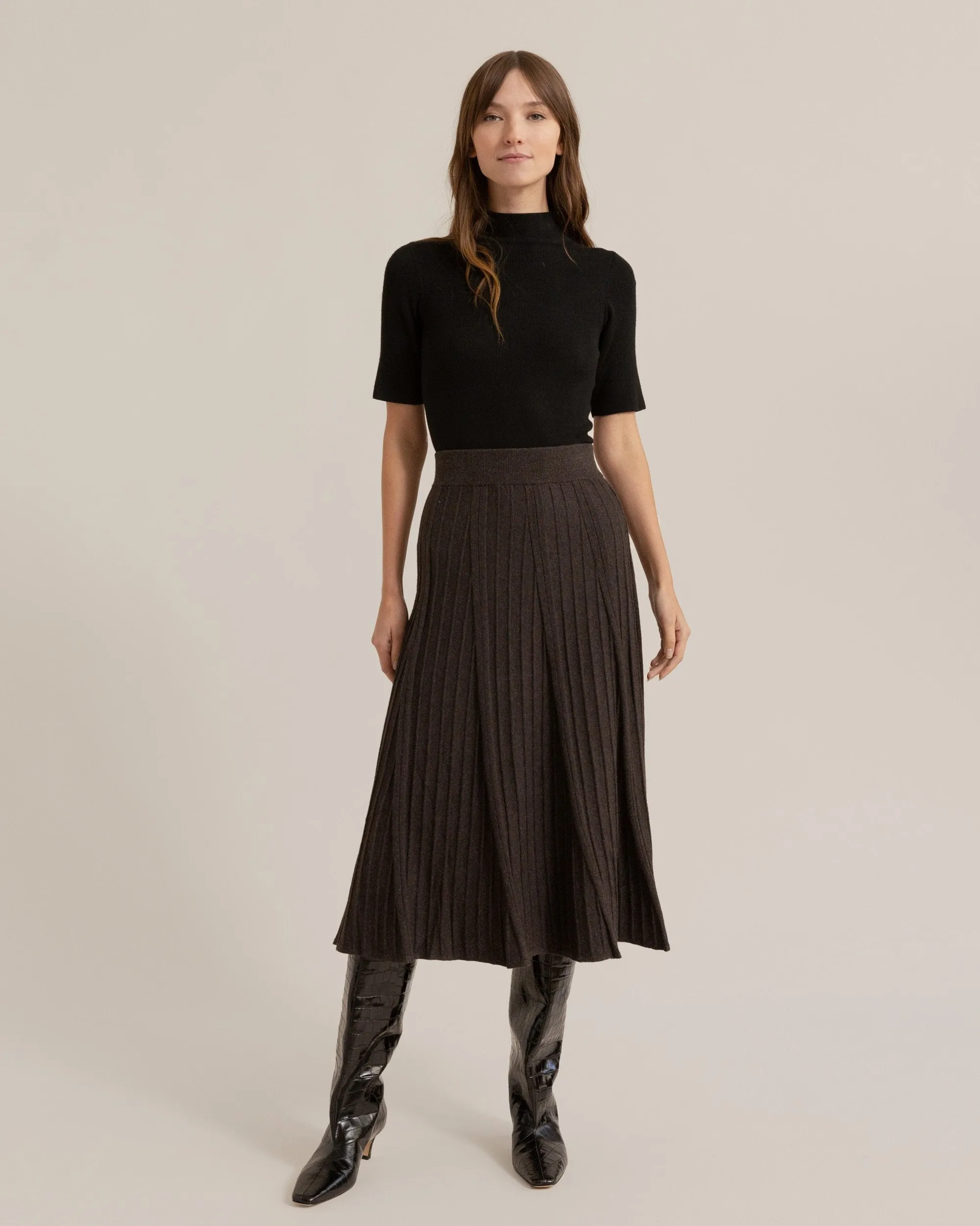 Tilda Pleated Midi Skirt