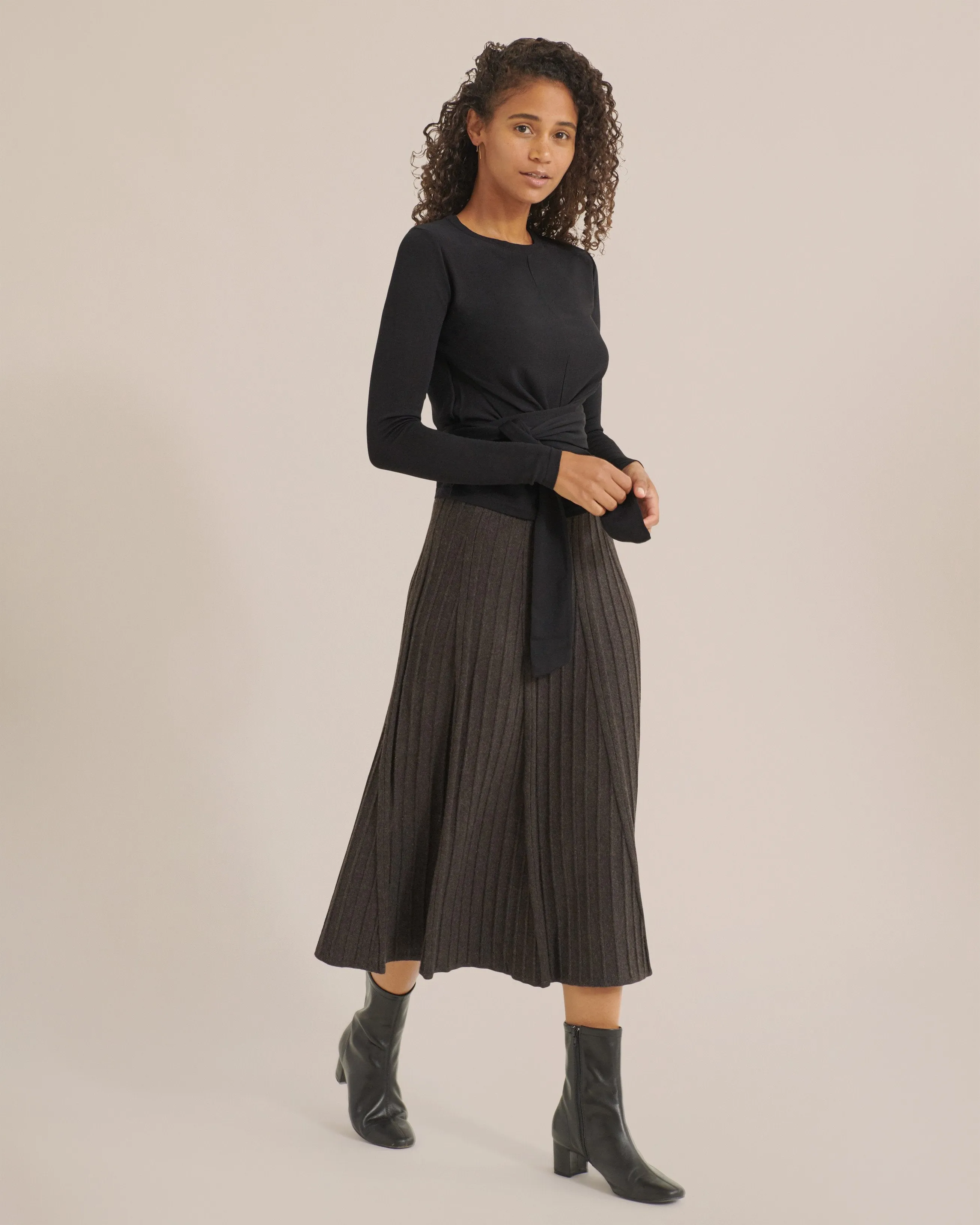 Tilda Pleated Midi Skirt