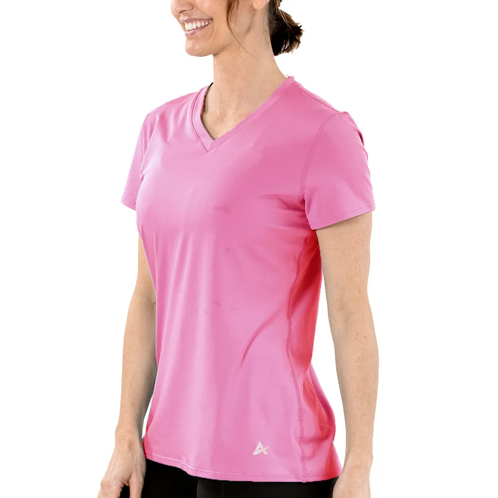 Women's Cooling V-Neck Short Sleeve T-Shirt- CLOSEOUT